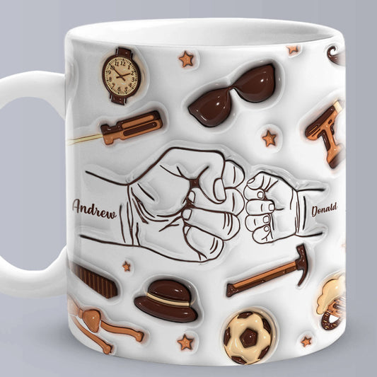 Personalised Fist Bump Mug for Papa or Grandpa - Perfect Father's Day Gift