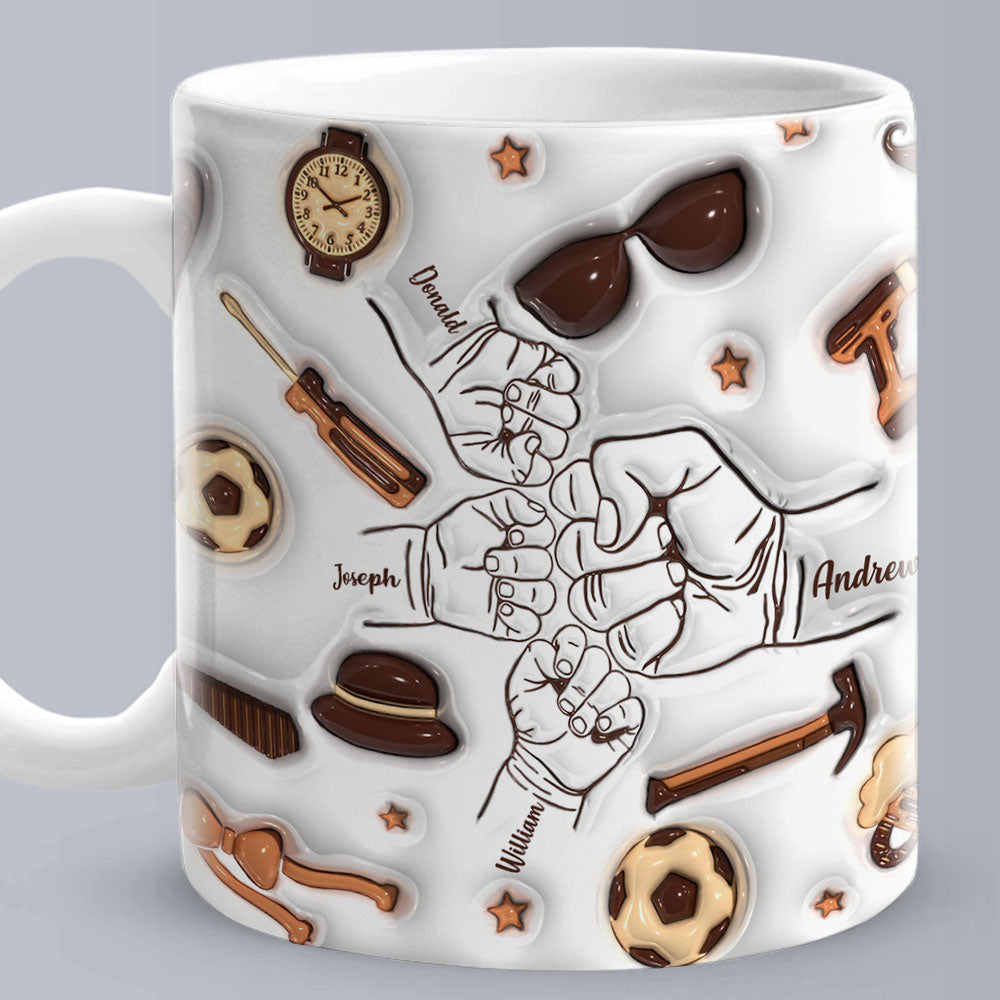 Personalised Fist Bump Mug for Papa or Grandpa - Perfect Father's Day Gift