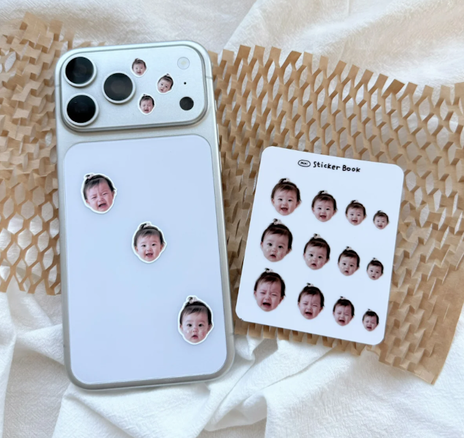 Custom Halloween Mini Photo Booth Stickers, Personalised Photo Collage Decals for Phone Case, Journal & Scrapbook