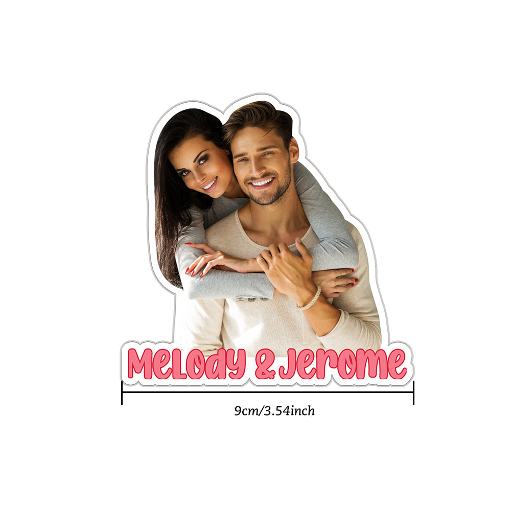 Custom Cup Computer Couple Sticker Personalised Sticker Gift for Lover