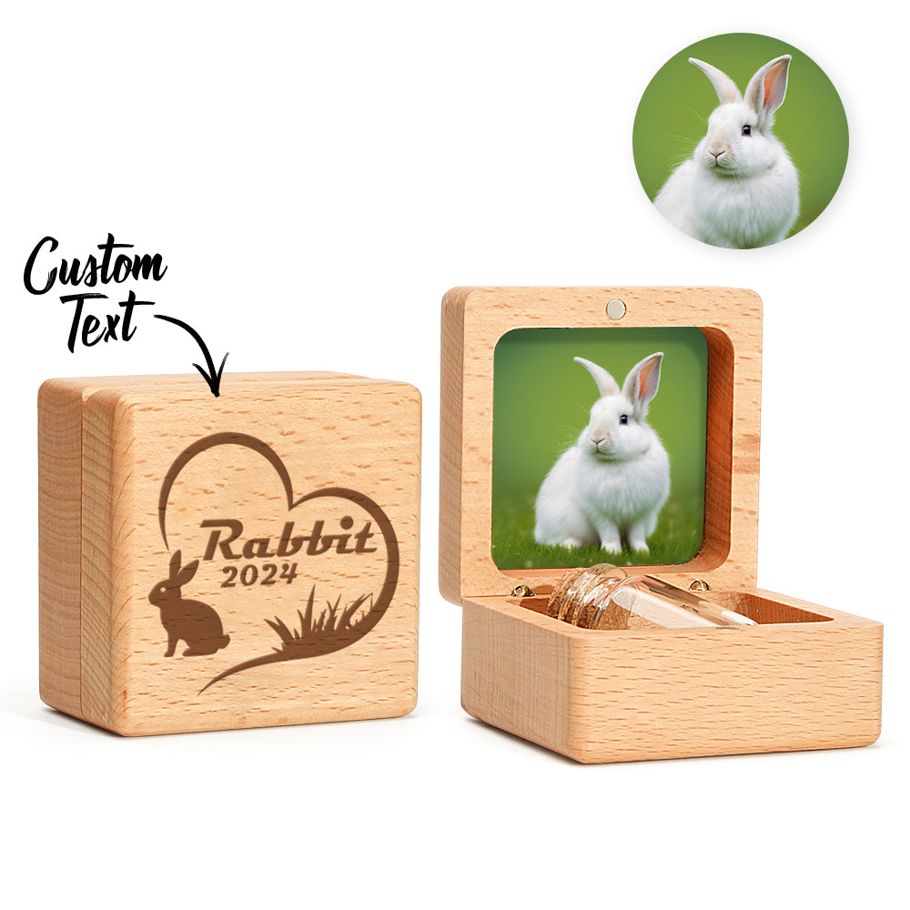 Personalised Pet Fur Wooden Keepsake Box Loss of Pet Memorial Gift for Pet Owner