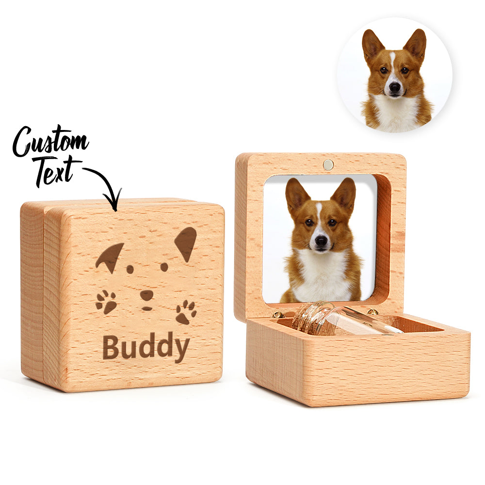 Personalised Pet Fur Wooden Keepsake Box Loss of Pet Memorial Gift for Pet Owner