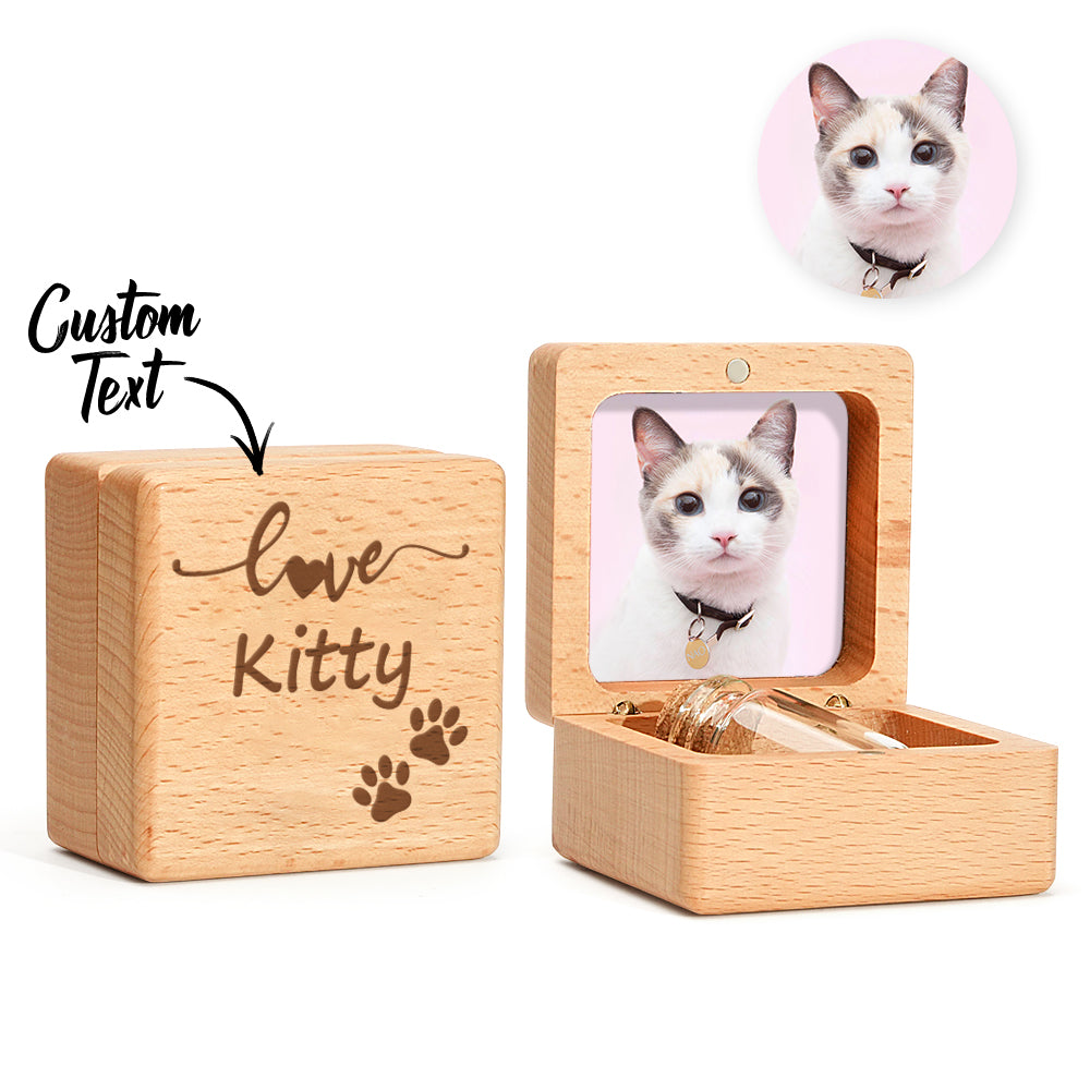 Personalised Pet Fur Wooden Keepsake Box Loss of Pet Memorial Gift for Pet Owner