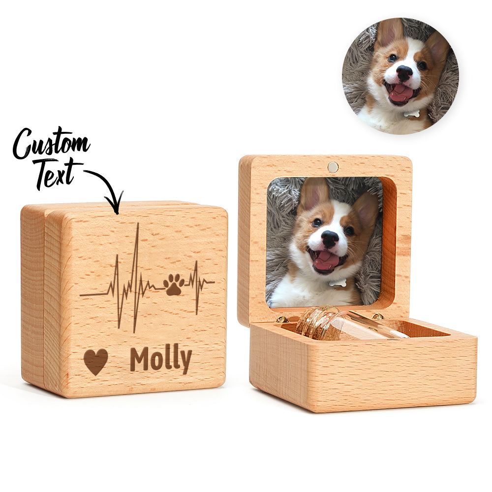 Personalised Pet Fur Wooden Keepsake Box Loss of Pet Memorial Gift for Pet Owner