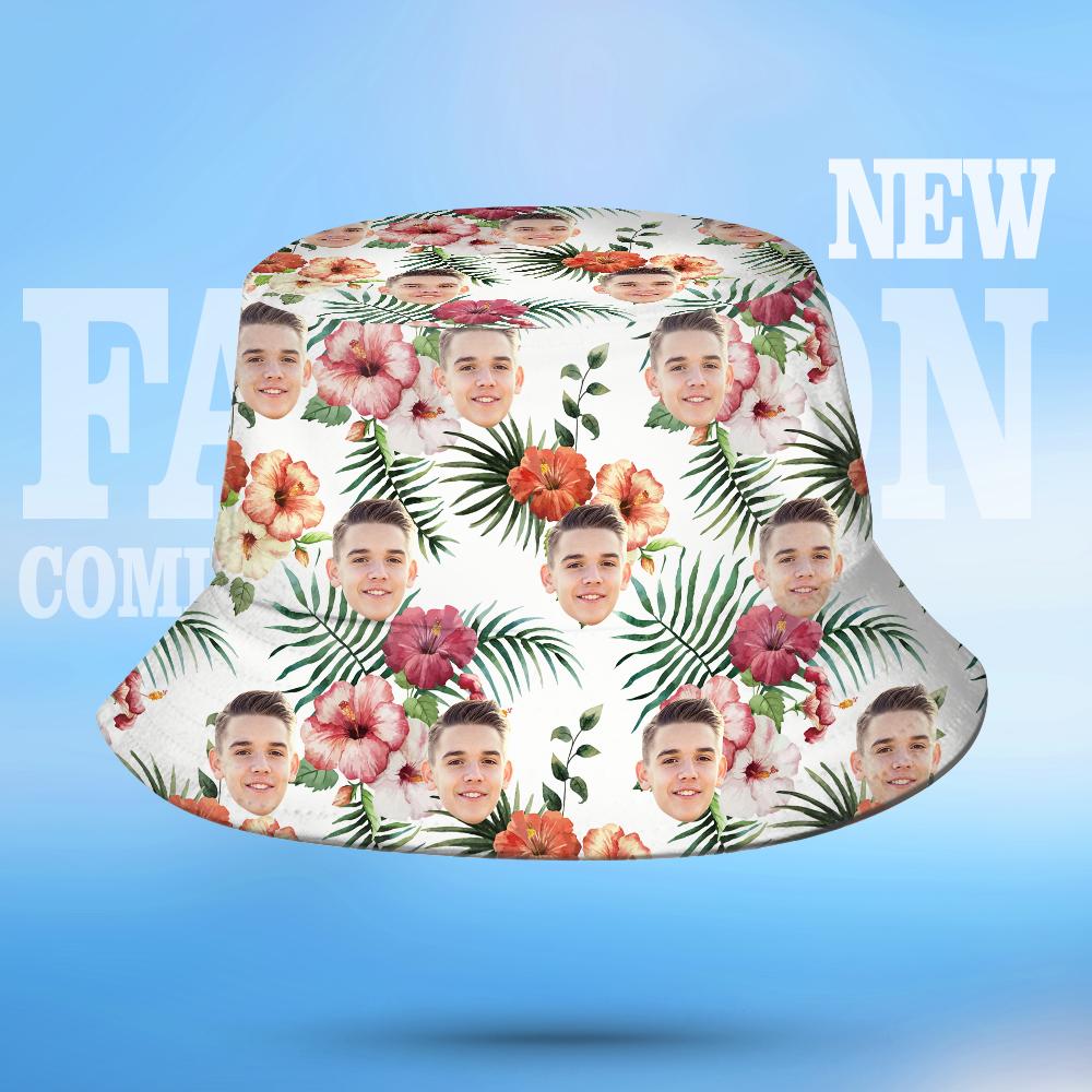 Floral patterned product with multiple faces and 'NEW FASHION COM' text on a blue background