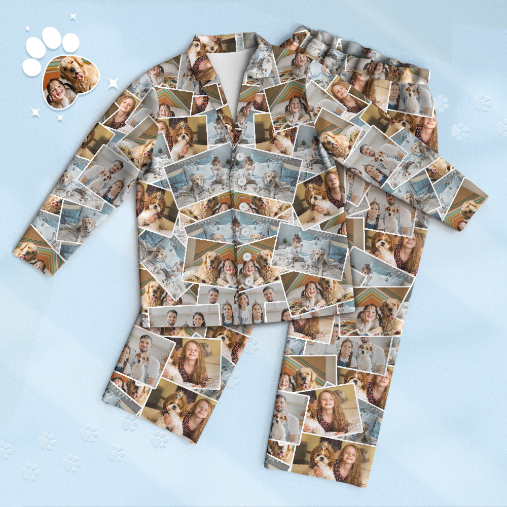 Custom 4 Photo Print Pajamas Personalised Memory Pajama Special Gift