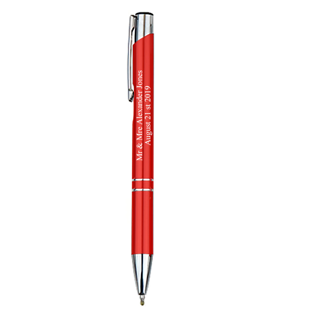 Custom Pens Office Pens Personalised Pens Metallic Printed Name Pen Custom Metal Pen Great Gift Ideas 12 Pieces