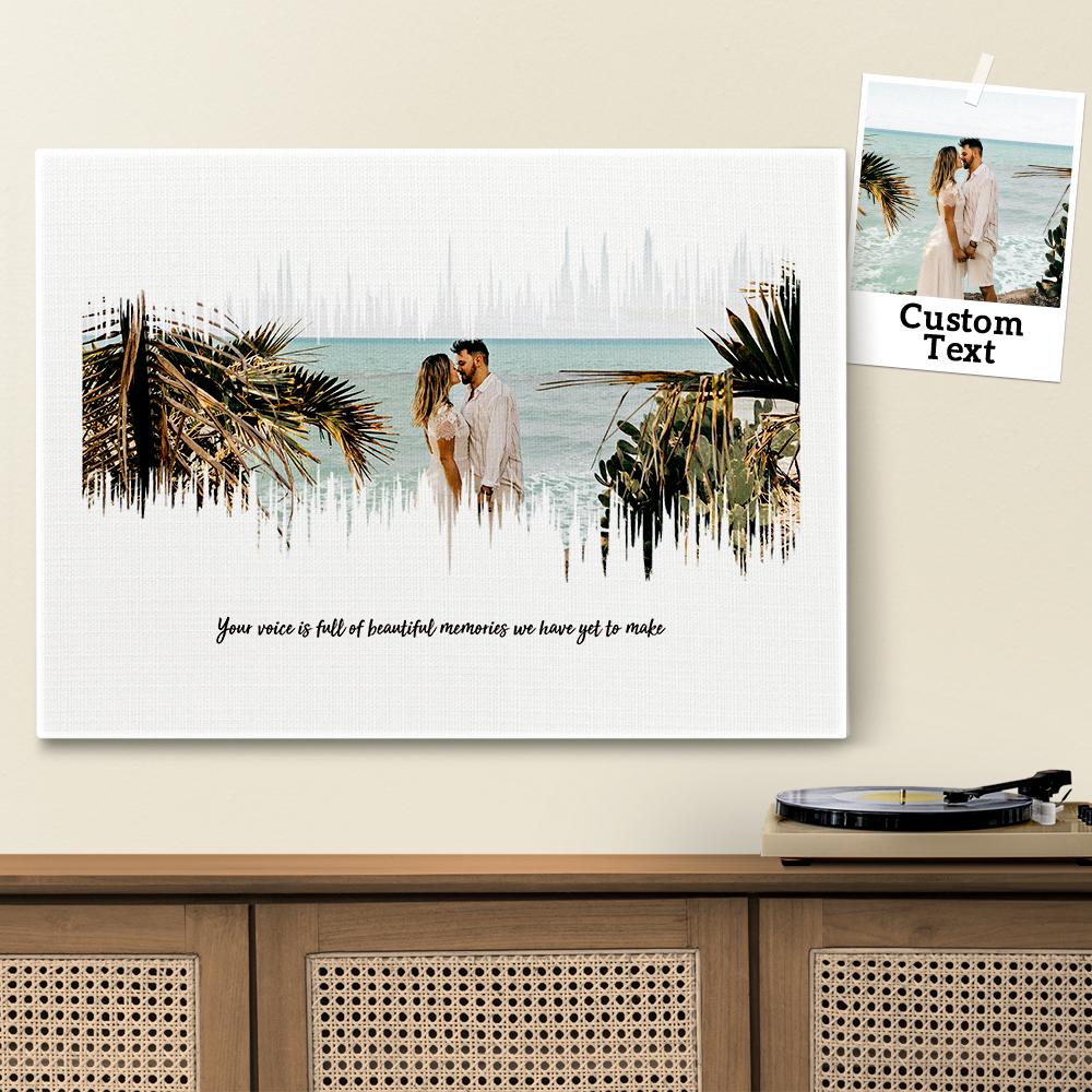Custom Painting Sound Wave Photo Print Personalised Soundwave Canvas Amazing Wedding Gift Anniversary Gifts