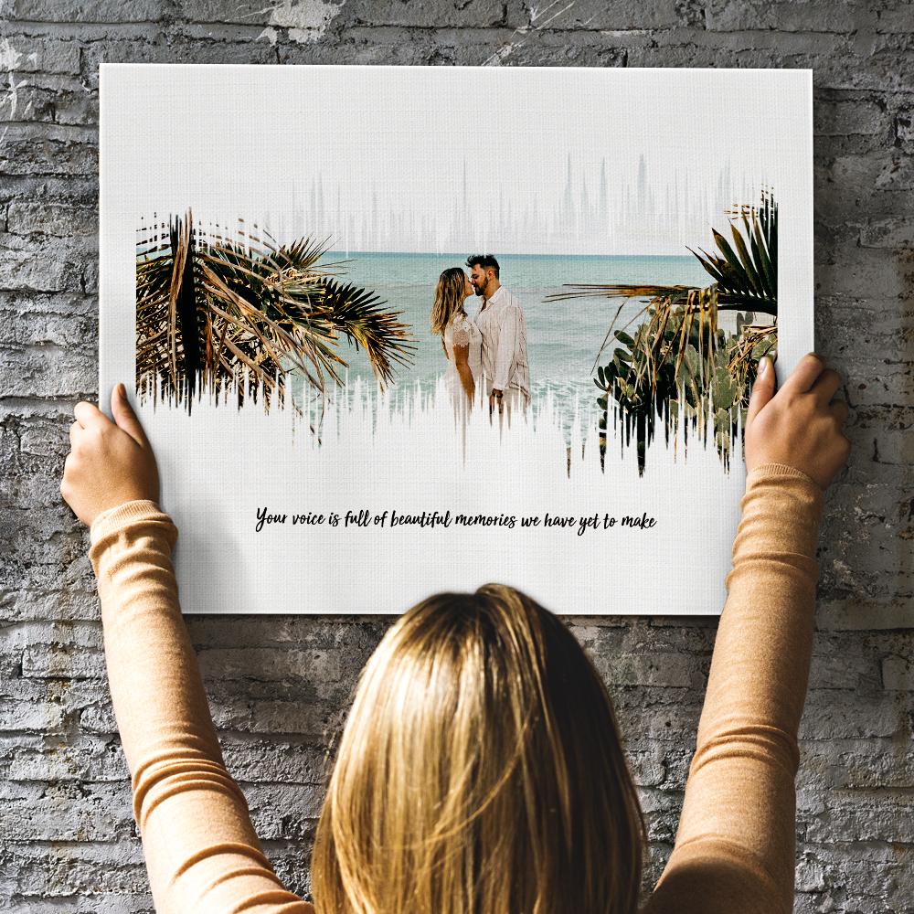 Custom Painting Sound Wave Photo Print Personalised Soundwave Canvas Amazing Wedding Gift Anniversary Gifts