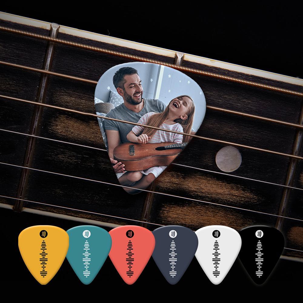 Customised Code Guitar Pick, Engraved Double-Sided Printed with Photo Guitar Pick Gifts 12Pcs Christmas Gifts