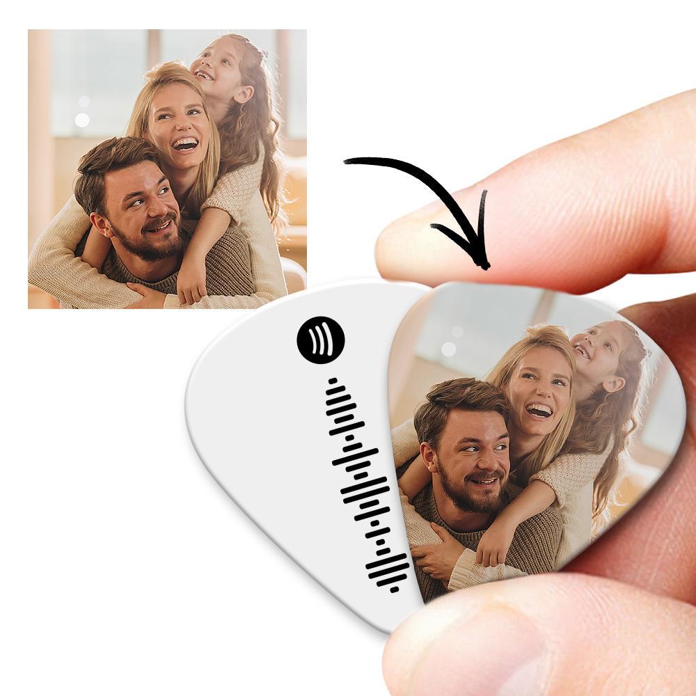 Customised Code Guitar Pick, Engraved Double-Sided Printed with Photo Guitar Pick Gifts 12Pcs Christmas Gifts
