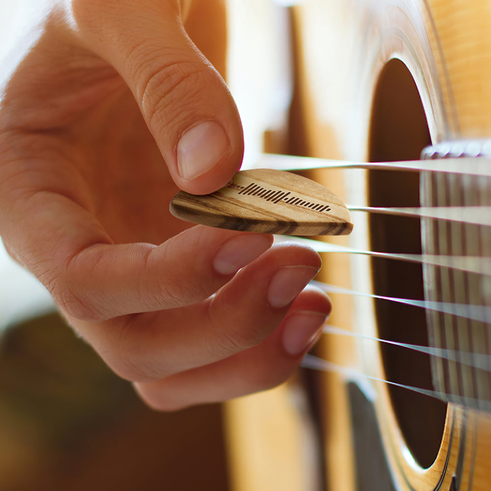 Engraved Spotify Wood Guitar Picks Gift For Lover 1pcs
