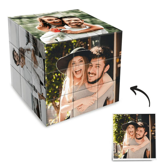 Custom Multi Photo Rubik's Cube - For Couple