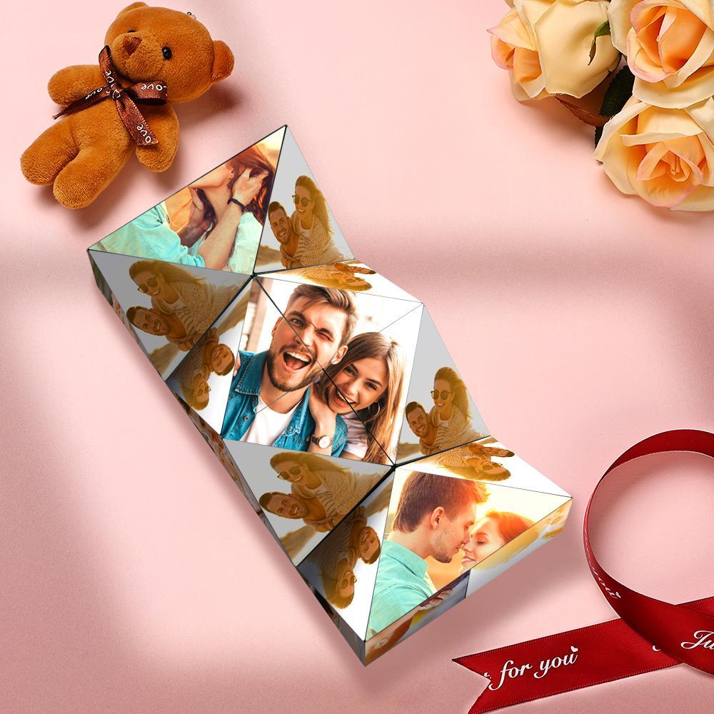 Custom Photo Rubik's Cube Ring Box Rhombic Gifts