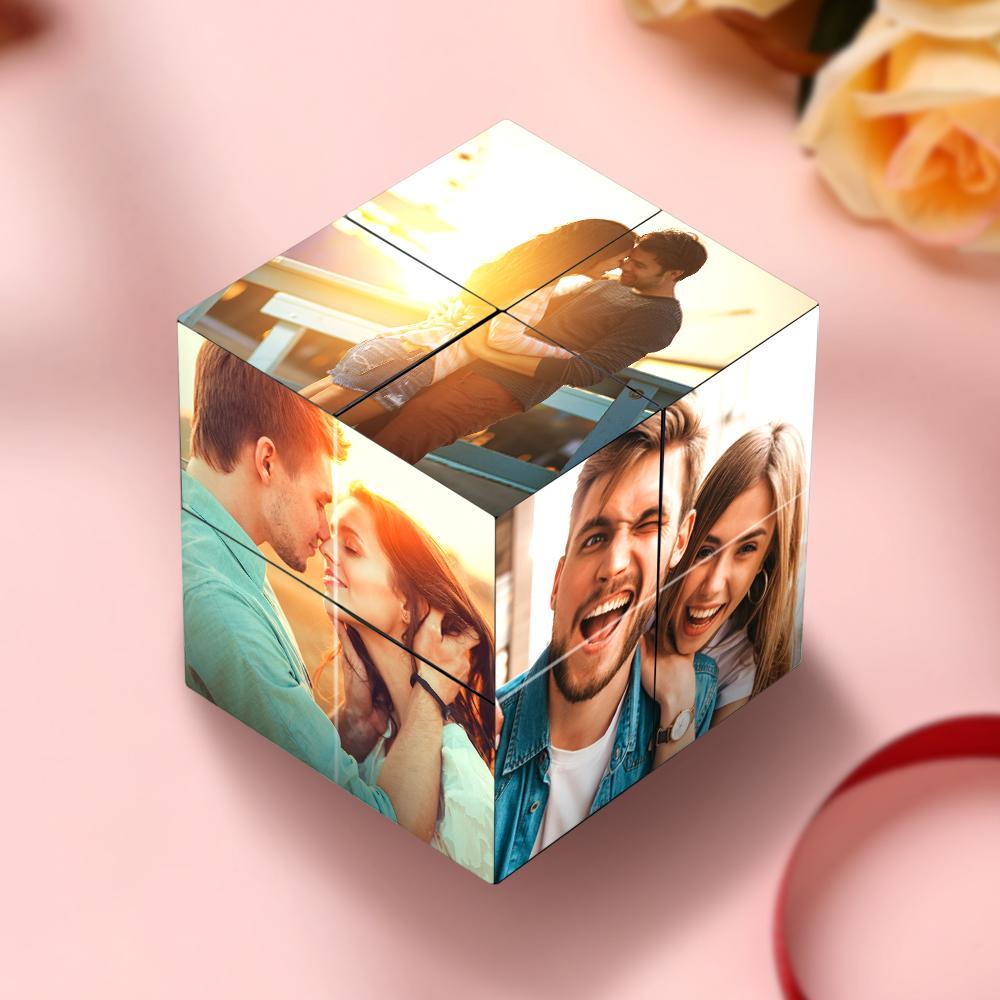 Custom Photo Rubik's Cube Ring Box Rhombic Gifts