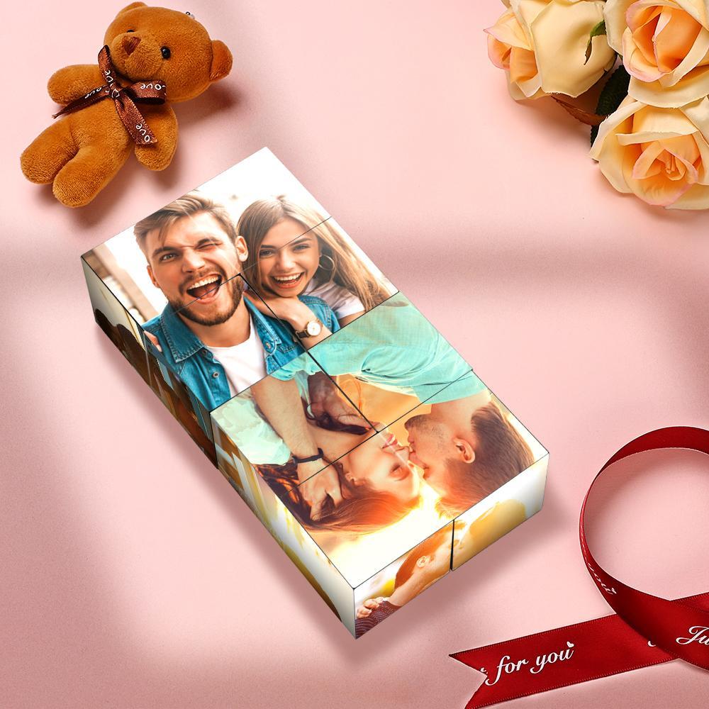 Custom Photo Rubik's Cube Ring Box Rhombic Gifts