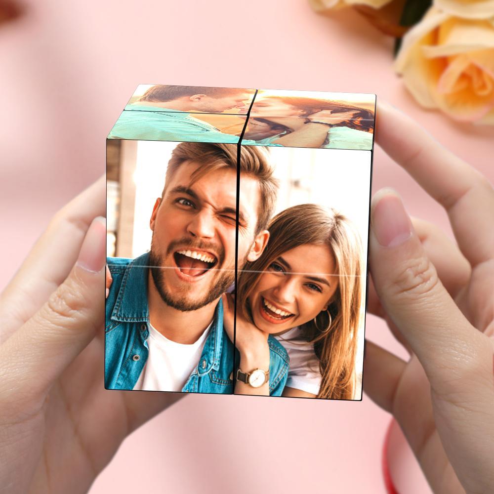 Custom Photo Rubik's Cube Ring Box Rhombic Gifts