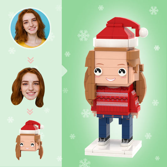 Christmas Gifts Custom Head Brick Figures Personalised Christmas Brick Figures Small Particle Block Toy