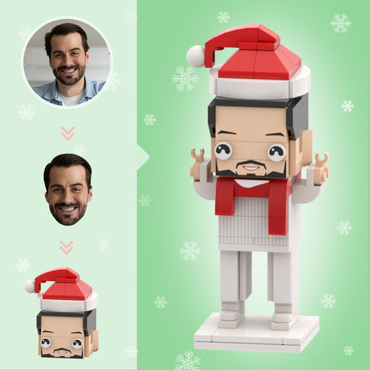 Christmas Gifts Custom Head Brick Figures Personalised Christmas Dress Brick Figures Small Particle Block Toy