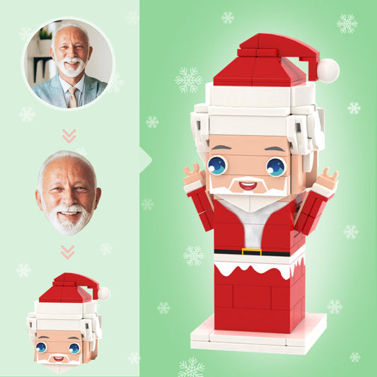Christmas Gifts Custom Head Brick Figures Personalised Santa Brick Figures Small Particle Block Toy