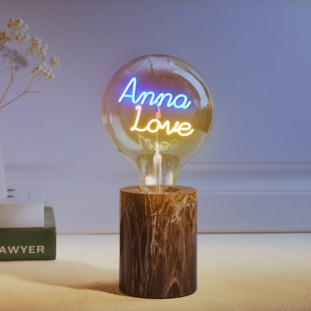 Custom Led Vintage Edison Filament Modeling Lamp Soft Light Bulbs Adjustable Brightness Wireless Base Colorful Lights Led