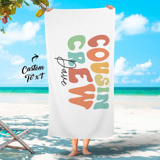 Customisable Beach Towel with Name - Gift for Vacations