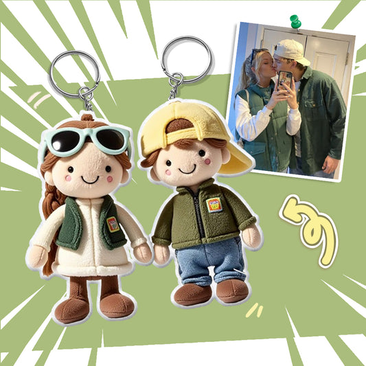 Personalised Photo Plush Doll Keychain Mini Me Plush Keychain Gifts