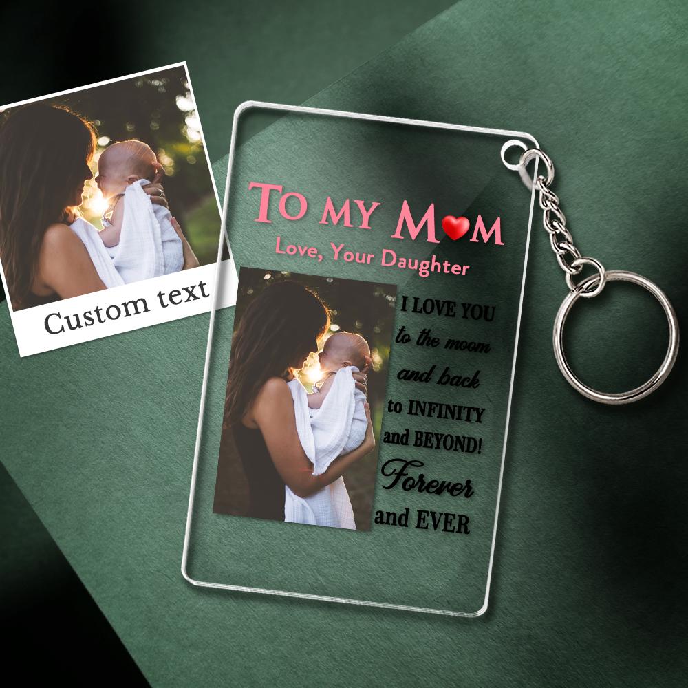 Mother's Day Gift Custom Photo Keychain/Plaque/Night Light For Mom