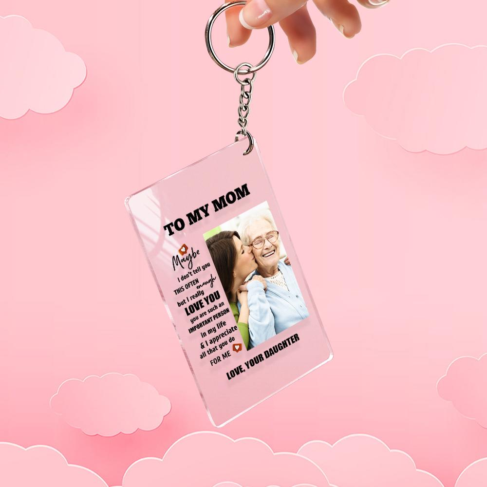 Mother's Day Gift Custom Photo Keychain/Plaque/Night Light For Mom