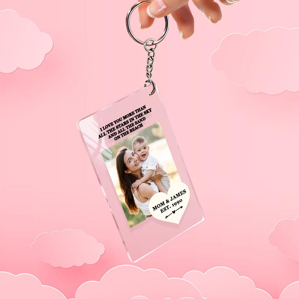 Mother's Day Gift Custom Photo Keychain/Plaque/Night Light For Mom