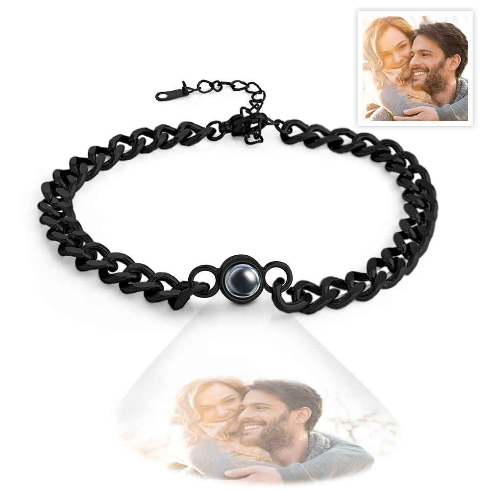 Personalised Photo Projection Bracelet Vintage Bracelet Jewelry Anniversary Gift For Him Father's Day Gift