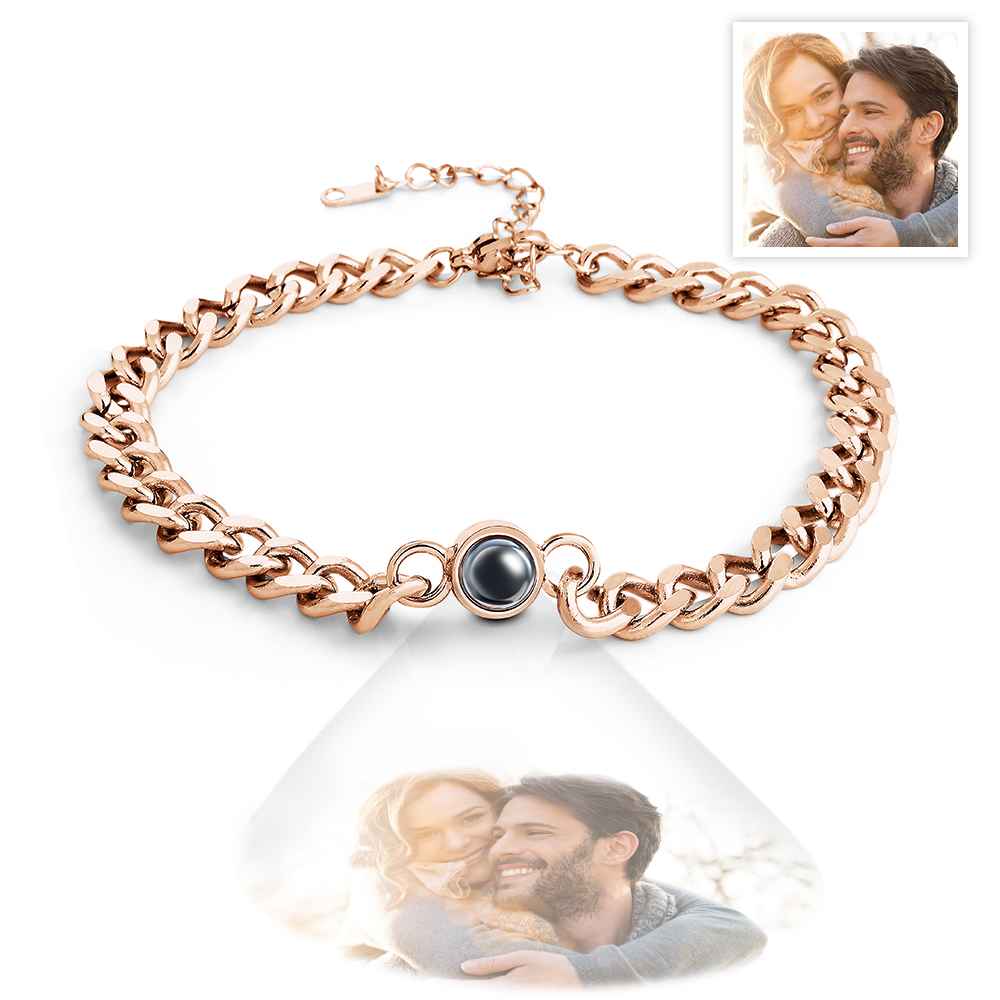 Personalised Photo Projection Bracelet Vintage Bracelet Jewelry Anniversary Gift For Him Father's Day Gift