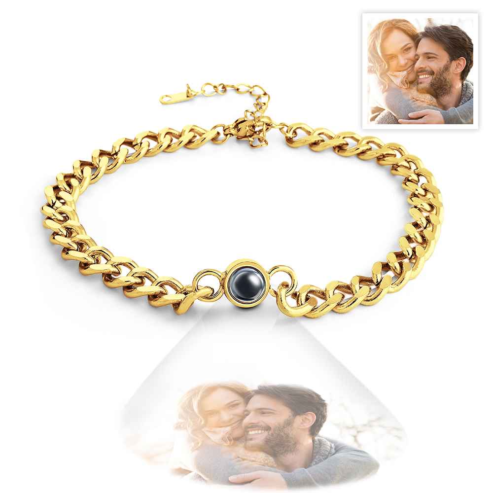 Personalised Photo Projection Bracelet Vintage Bracelet Jewelry Anniversary Gift For Him Father's Day Gift