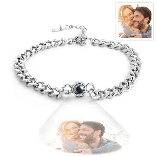 Personalised Photo Projection Bracelet Vintage Bracelet Jewelry Anniversary Gift For Him Father's Day Gift