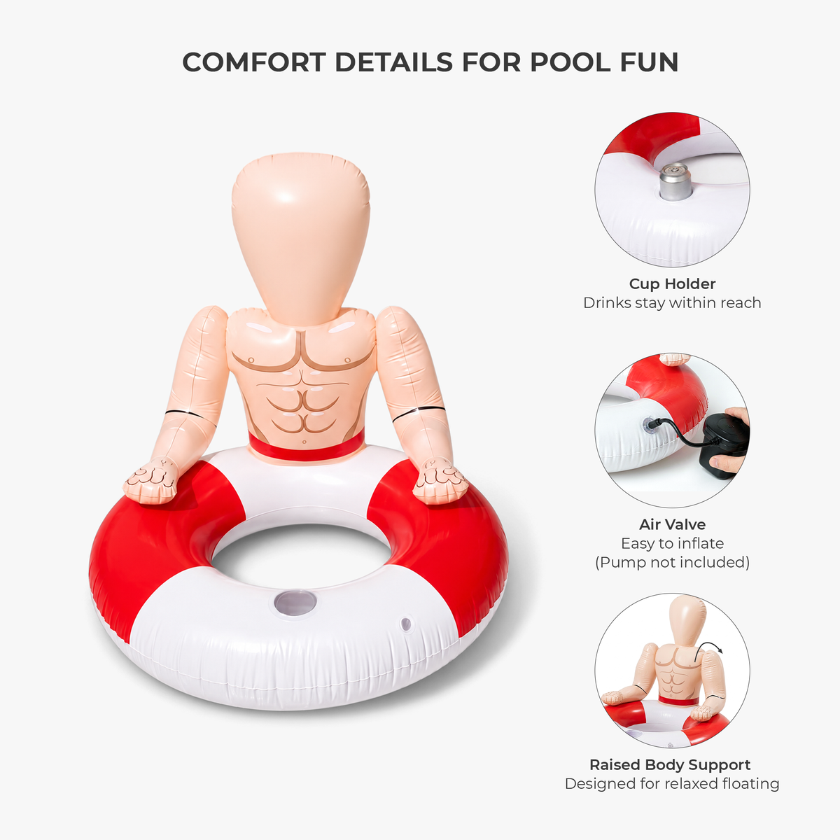 Custom Face Photo Pool Float – Personalised Summer Gift for Friends