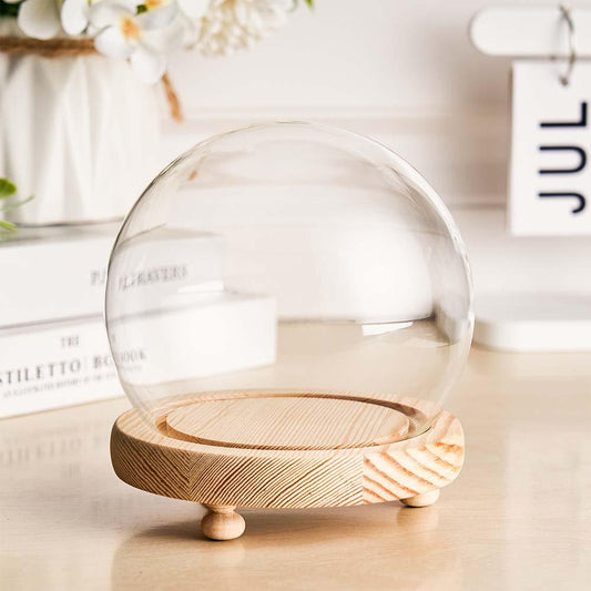 3D Mini Figure Accessories with Warm Light & Glass Lampshade – Creative Gift Add-on (No Figure Included)