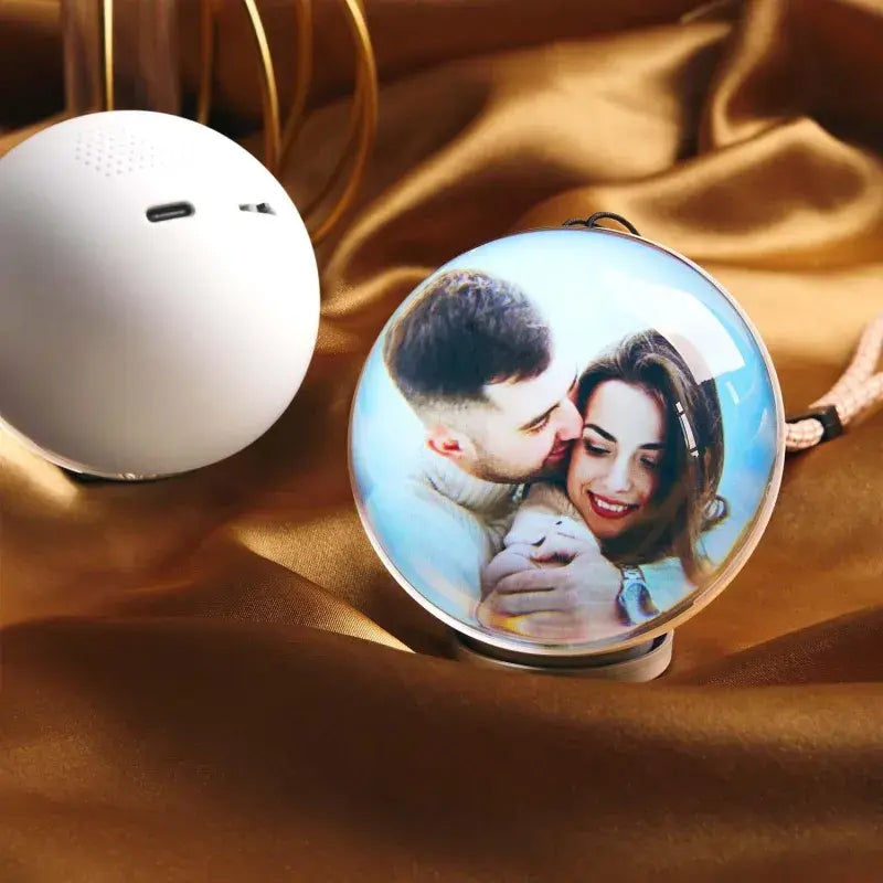 WiFi Version Mobile App Direct Video & Photo Transfer Glass Video Globe Playable Video Gift Sphere for Valentine’s Day Birthday & Christmas