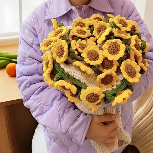 Crochet Flower Bouquet Blanket Elegant Mother's Day Gift for Her