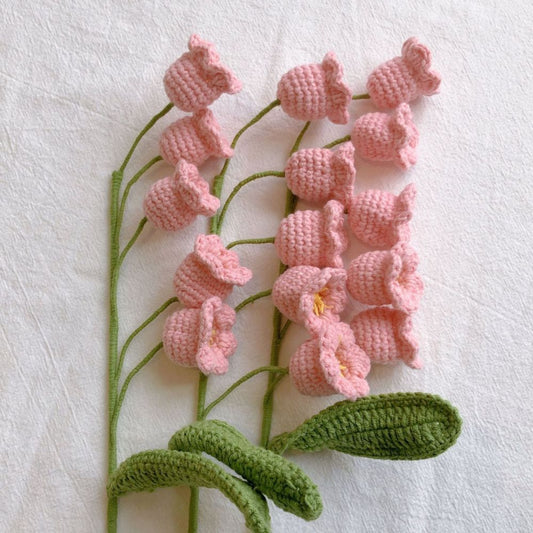 1pc Personalised Handmade Knitted Flower Bell Orchid Crochet Flower Gift for Her