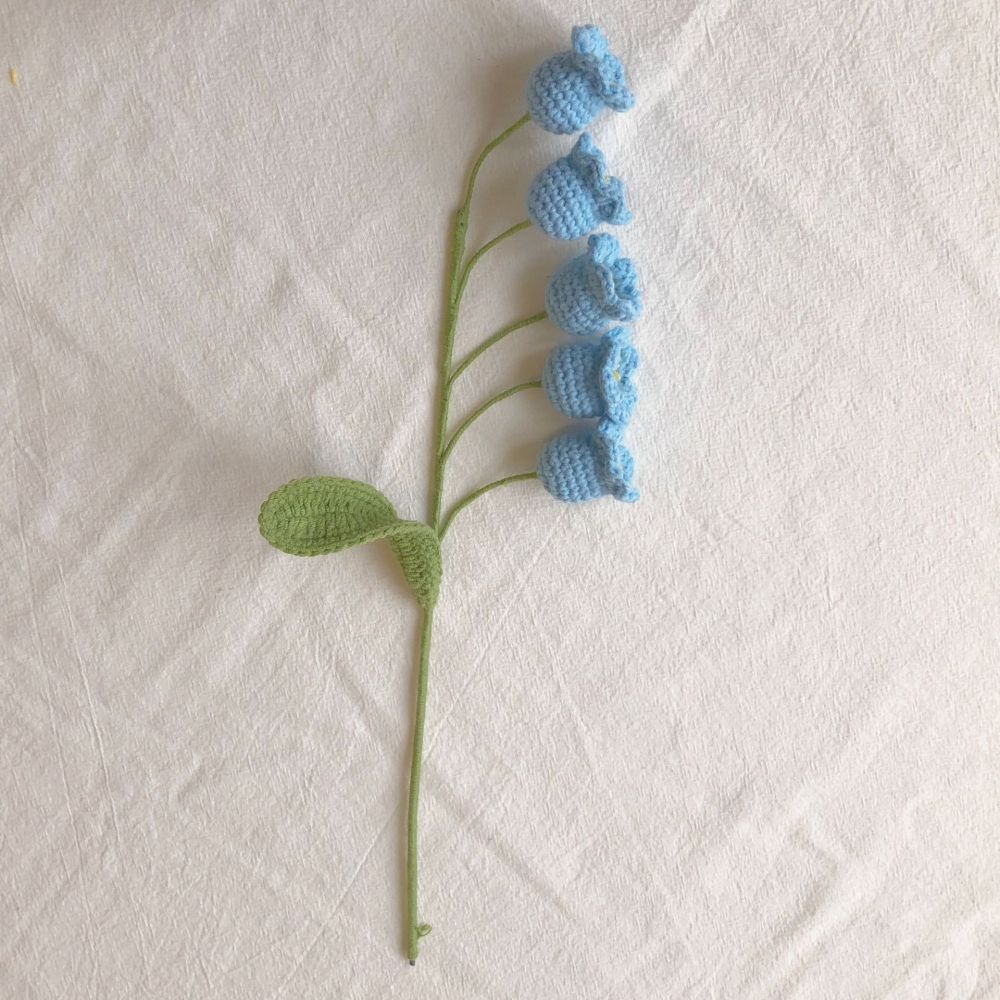 1pc Personalised Handmade Knitted Flower Bell Orchid Crochet Flower Gift for Her