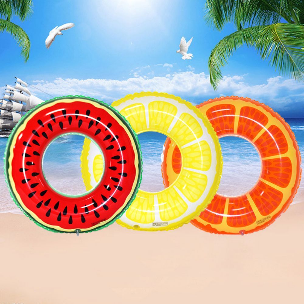 3 Pack Inflatable Pool Floats Fruits Swim Tube Pool Rings Swimming Rin ...
