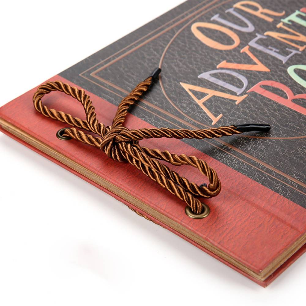 Our Adventure Book Handmade DIY Family Scrapbook Retro Travel Memory Book Valentine's Day Gift for Lover