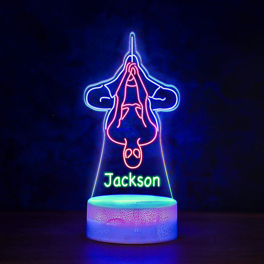 Custom Name Multicolor Spiderman Acrylic Lamp