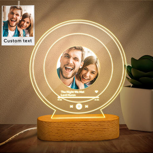 Personalised Gifts With Pictures Custom Night Light Home Decor Custom Song Plaque As Romantic Gift For Couple