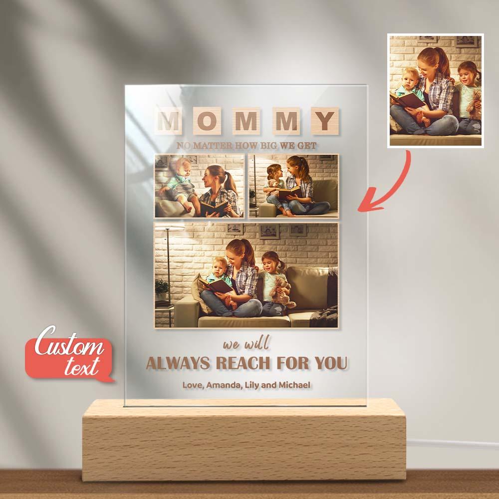 Mother's Day Gift Custom Photo Keychain/Plaque/Night Light For Mom