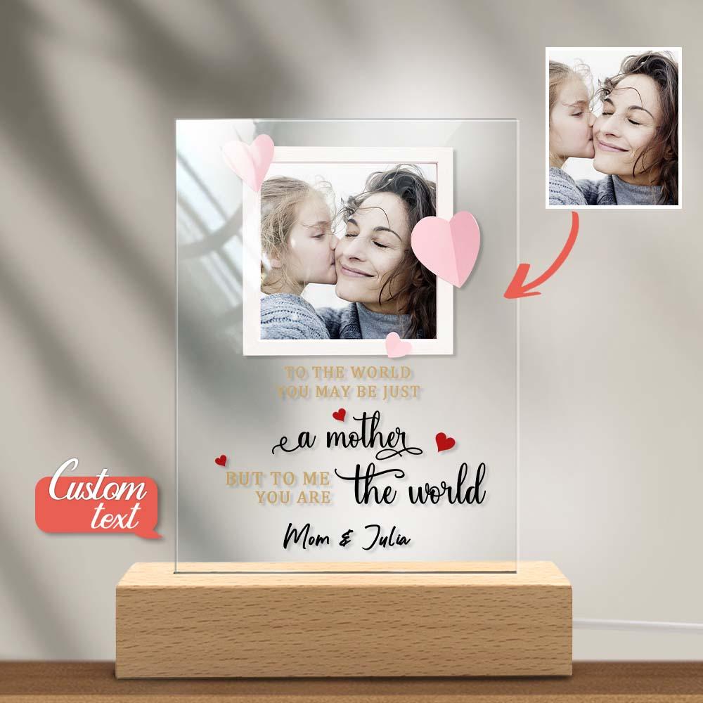 Mother's Day Gift Custom Photo Keychain/Plaque/Night Light For Mom