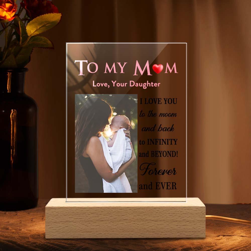 Mother's Day Gift Custom Photo Keychain/Plaque/Night Light For Mom