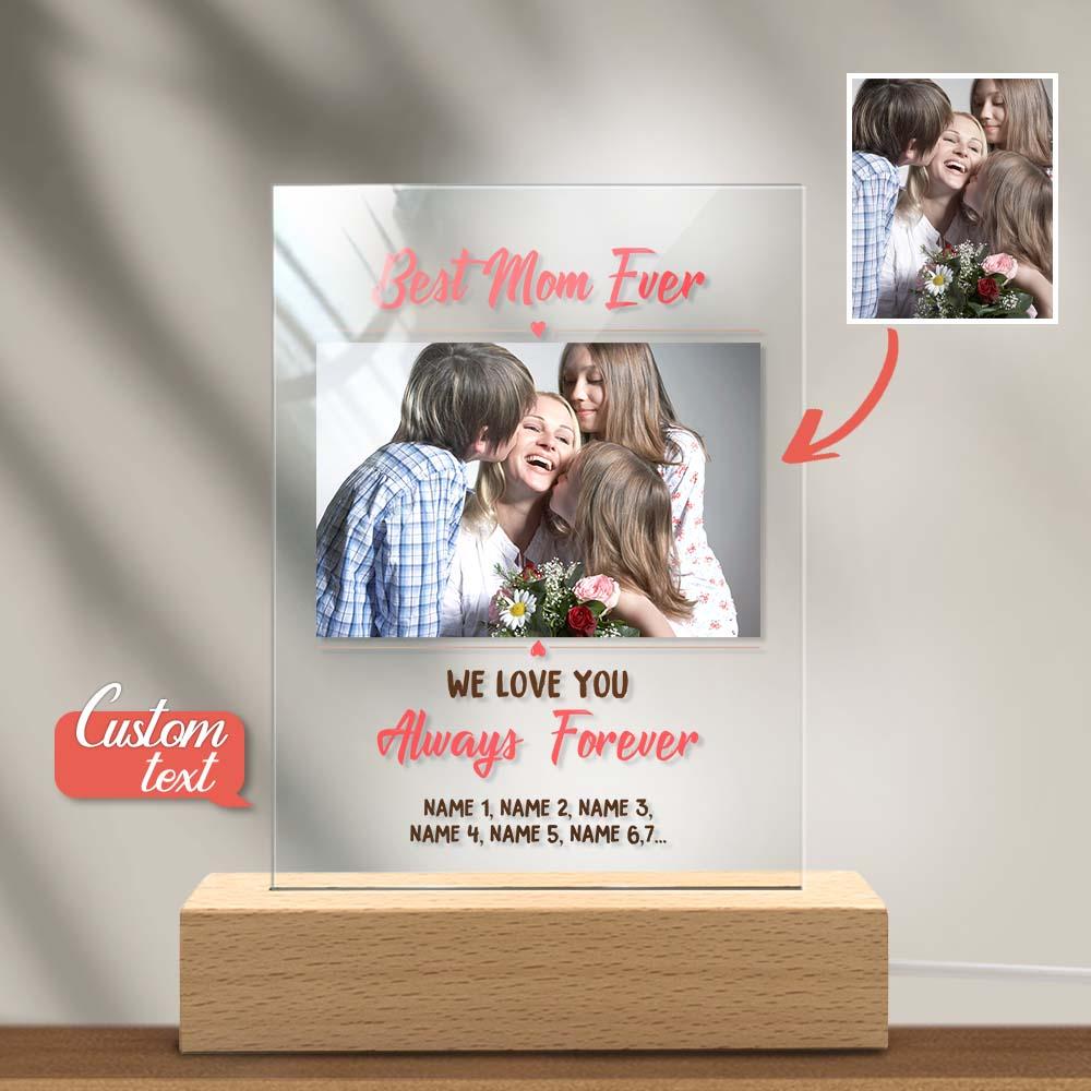 Mother's Day Gift Custom Photo Keychain/Plaque/Night Light For Mom