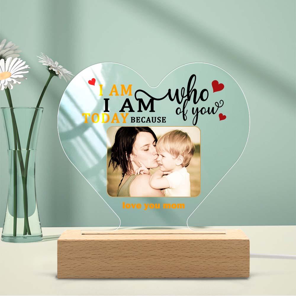 Mother's Day Gift Custom Photo Keychain/Plaque/Night Light For Mom