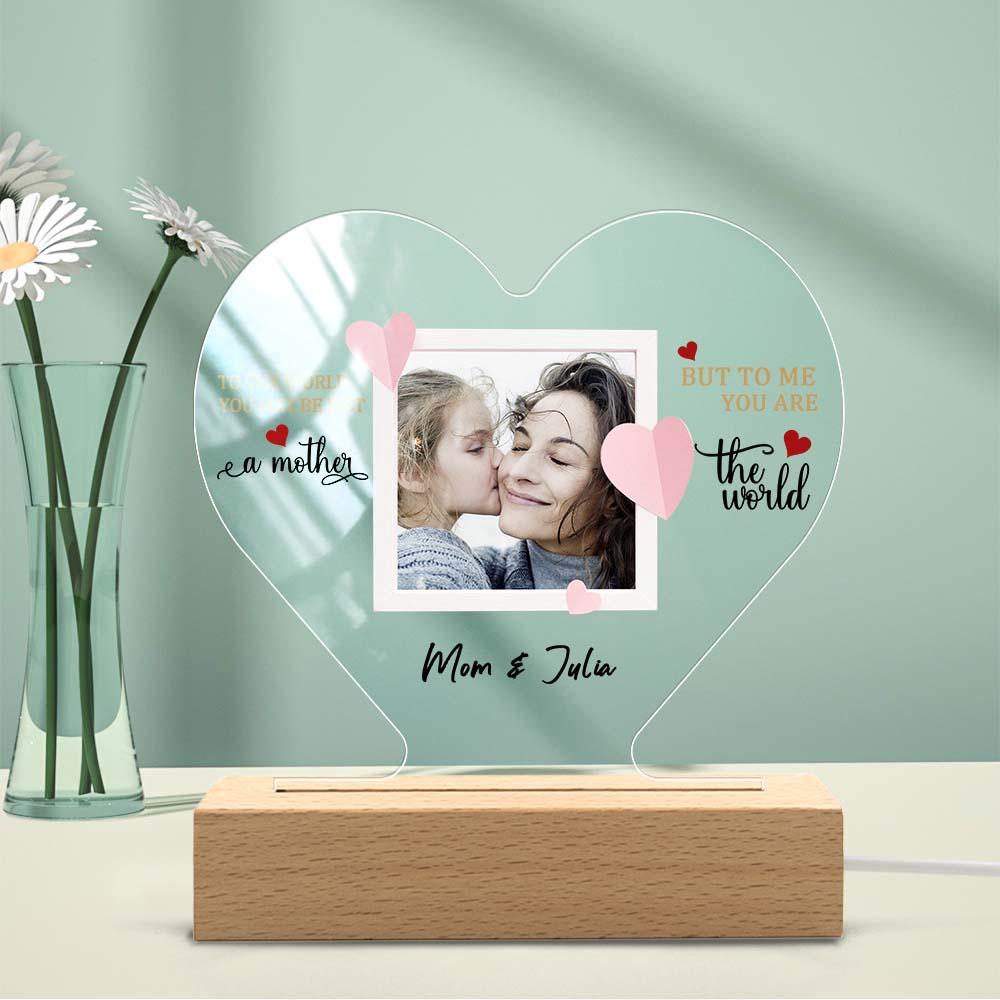Mother's Day Gift Custom Photo Keychain/Plaque/Night Light For Mom